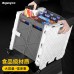 caja de plástico plegable con llantas HC04, carrito organizador con ruedas y asa telescópica, venta por mayoreo HC04