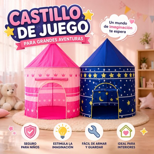 Castillo de Juego Infantil Plegable Tipo Tienda para Niños Mayoreo HC0764