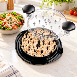 Desmenuzador manual de pollo, fácil de usar y apto para lavavajillas, ideal para agilizar la preparación de alimentos. Venta por mayoreo