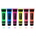 Pintura corporal y facial que brilla en la oscuridad, pintura corporal UV de neón para luz negra, maquillaje facial y corporal fluorescente lavable para maquillaje de Halloween