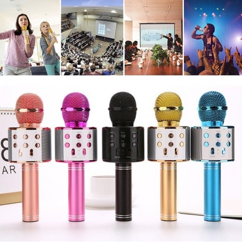 Micrófono bocina inalámbrico Bluetooth  para karaoke 881255