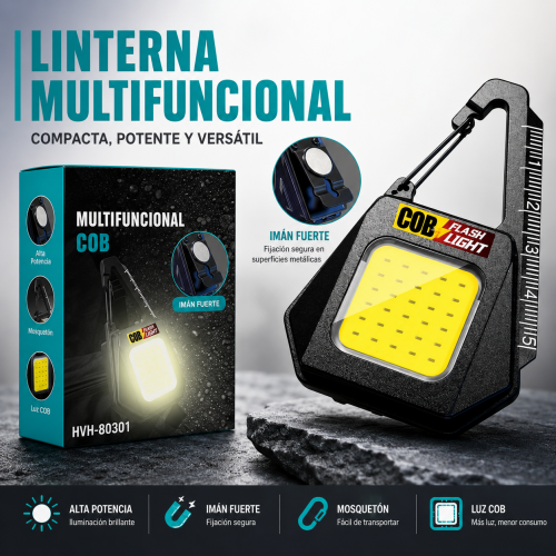 Mini linterna multifuncional con luz COB, imán posterior y escala lateral. Diseño práctico para iluminación portátil y uso cotidiano. Venta por mayoreo Mini linterna multifuncional con luz COB, imán posterior y escala lateral. Diseño práctico para iluminación portátil y uso cotidiano. Venta por mayoreo