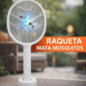 Raqueta eléctrica mata mosquitos recargable con red de triple capa y carga rápida. Ideal para eliminar insectos en casa o exteriores. Venta por mayoreo modelo HX-888