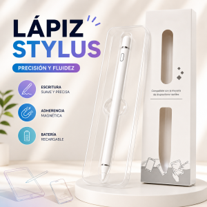 Lápiz stylus recargable para dispositivos con pantalla táctil. Ideal para escritura y dibujo digital. Venta por mayoreo