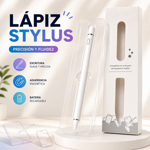 Lápiz stylus recargable para dispositivos con pantalla táctil. Ideal para escritura y dibujo digital. Venta por mayoreo