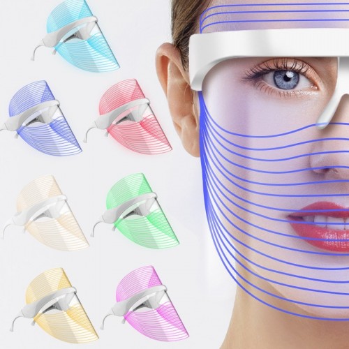 Máscara de belleza LED de 7 colores, instrumento de rejuvenecimiento con luz de color al por mayor HYD-1168