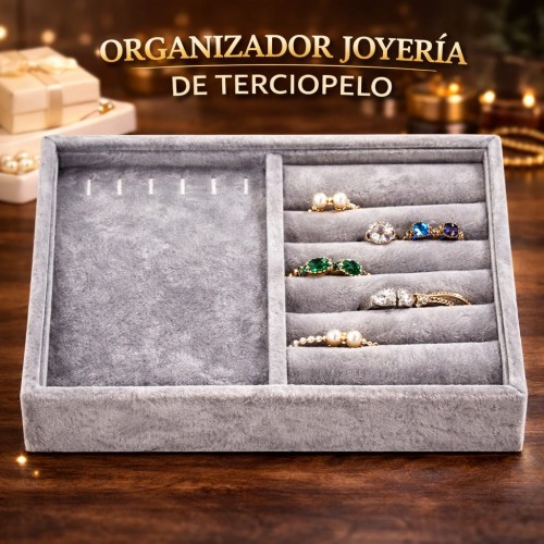 Exhibidor de terciopelo para anillos y collares HZ09