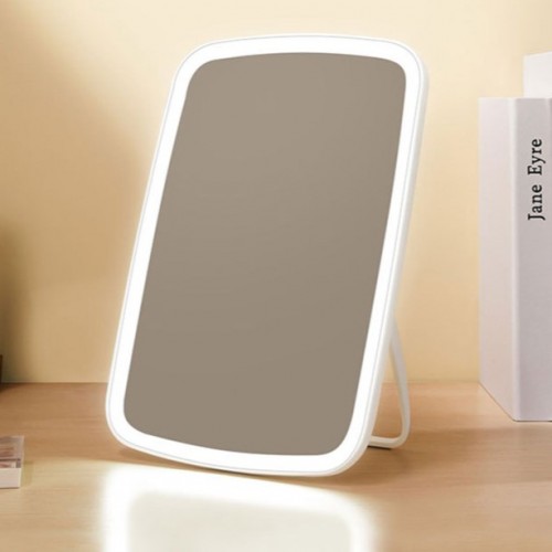 Espejo de maquillaje plegable con luz led portátil recargable USB con sensor táctil HZJ29