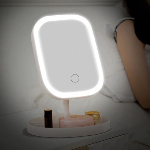 Espejo De Maquillaje Plegable Con Luz Led Portátil Recargable Usb Con  Sensor Táctil Y Luz Regulable De Tocador HZJ31