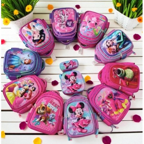Mochilas Escolares Infantiles 3D con Personajes Animados  Modelos Variados  Venta por Mayoreo J-2000