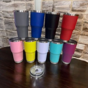 Vaso termo de acero inoxidable 30 oz con tapa colores surtidos – venta por mayoreo JBB-5401-MJ