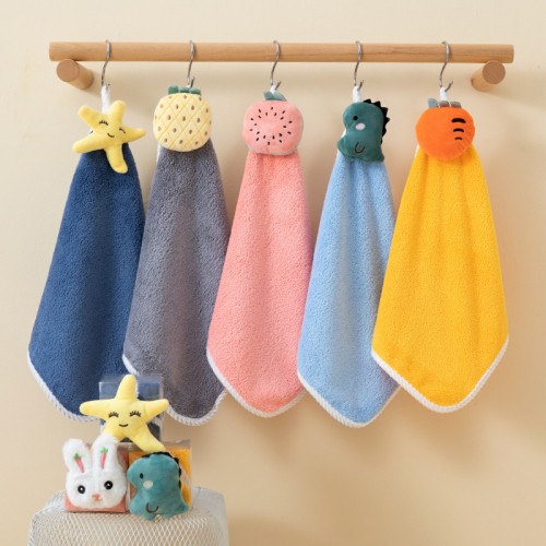 Toalla de Mano Colgante Absorbente, Toalla de Mano, Diferentes Diseños y Colores, MAYOREO.