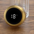 Termo infusor de vidrio con tapa inteligente LED de temperatura,  Por Mayoreo JJYP108