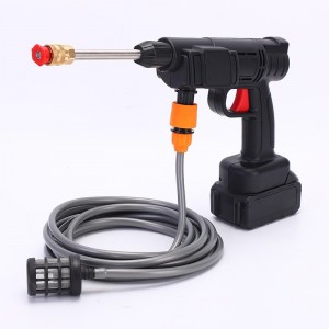 Pistola de lavado de coches con enchufe plano de 110V y accesorios, ideal para limpieza de vehículos. Venta por mayoreo