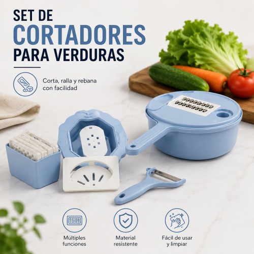 Set de cortadores de cocina para verduras por mayoreo
