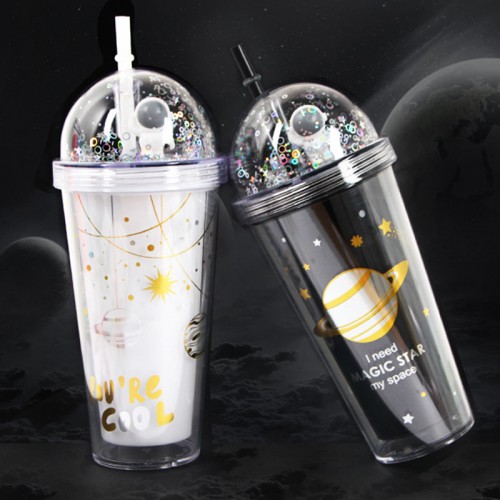 Vaso con tapa de diseño de astronauta     JJYP270