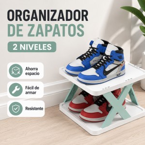 Organizador de zapatos de dos niveles por mayoreo