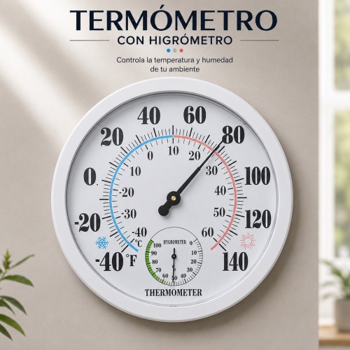 Termómetro con higrómetro analógico por mayoreo