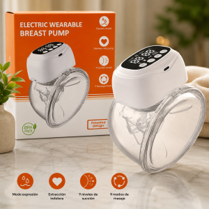Extractor de leche eléctrico portátil con diseño práctico y compacto. Ideal para uso diario. Venta por mayoreo