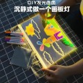 Pizarra LED acrílica para dibujar con luz, tablero luminoso infantil para pintura creativa, mensajes y decoración, incluye plumones fluorescentes Venta al por mayor JS-01-L 