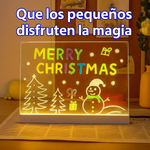 Pizarra LED acrílica para dibujar con luz, tablero luminoso infantil para pintura creativa, mensajes y decoración, incluye plumones fluorescentes Venta al por mayor JS-01-L 