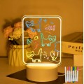 Lámpara LED acrílica para dibujar con luz, pizarra luminosa creativa para niños y decoración, tablero iluminado con base USB y plumones fluorescentes Venta al por mayor JS-08