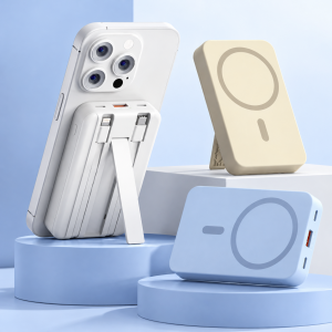 Batería Portátil Magnética Power Bank con Soporte Plegable, Colores Surtidos por Mayoreo