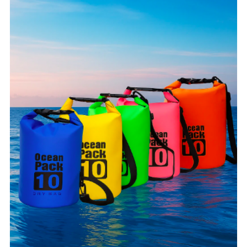 Bolsa impermeable tipo “dry bag” de 10 litros, diseñada para proteger pertenencias contra agua, arena y polvo venta al por mayor JSL-7902