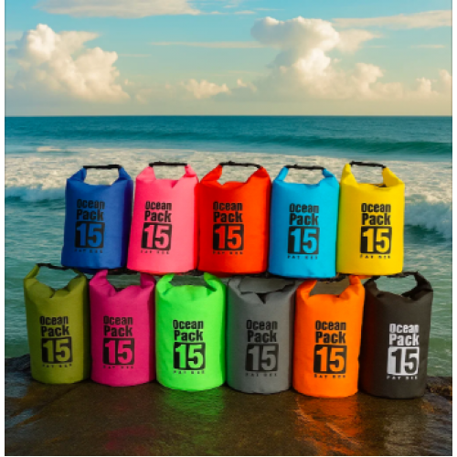 Mochila Impermeable Ocean Pack 15 litros para Actividades al Aire Libre , bolsa de almacenamiento impermeable Venta por Mayoreo JSL-7903