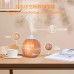 Humidificador portátil con luz led, difusor de aceites esenciales, diseño estilo de madera, conexión USB, colores surtidos, venta al por mayor, JSQ-1809