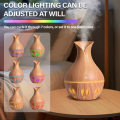 Humidificador ultrasónico aromatizador tipo jarrón con luz LED efecto madera para hogar oficina y dormitorio JSQ-1810 Venta al por mayor