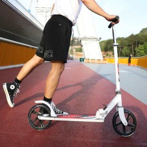 Scooter plegable con ruedas grandes alto 90cm-100cm, largo 82cm para adultos y niños, altura ajustable, venta por mayoreo JX-25T