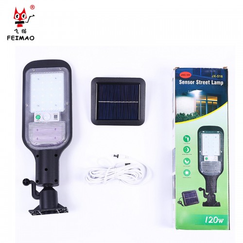 Lampara LED solar por detección de movimiento humano 120W JX-516