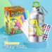 Botella de agua para niños dinosaurio graffiti botella de agua pegatina para colorear botella de agua de acero inoxidable 500 ml JX20420-2A