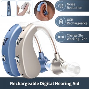 Audífonos auriculares amplificador de sonido recargable para audición al por mayor JZ-1088F8