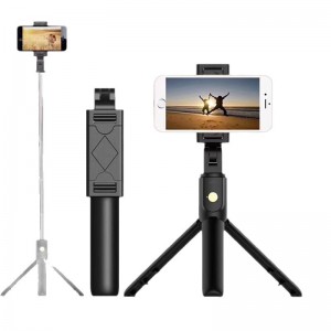 Selfie stick K07 con trípode, 70 cm, control Bluetooth desmontable, ideal para celular, fotos y video por mayoreo