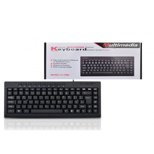 Mini teclado negro universal con cable TJ1000