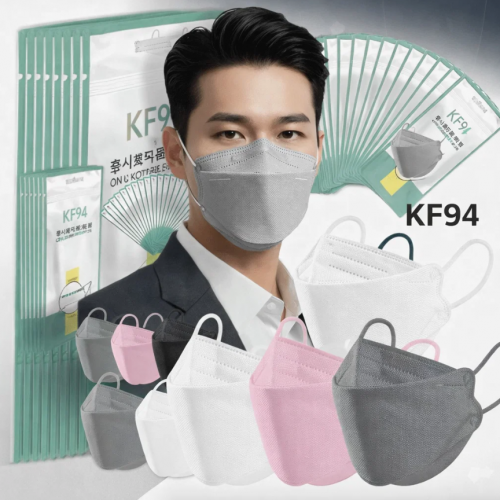 Cubrebocas KF94 de alta protección con empaque individual, cómodo, seguro y eficiente para uso diario. Ideal para venta por mayoreo.