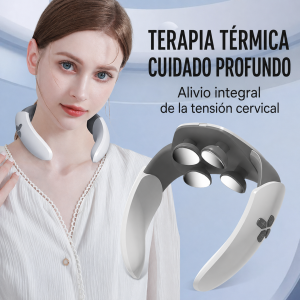 Masajeador de cuello eléctrico 3D con diseño ergonómico tipo collar. Ideal para relajación diaria. Recargable. Venta por mayoreo 