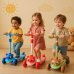 Scooter infantil de 3 ruedas con diseño de animalitos y colores variados, para niños. Venta por mayoreo KL-004