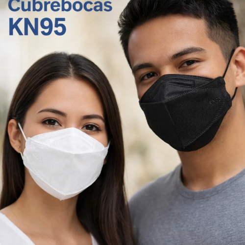 Cubreboca KN95 de alta protección, diseño ergonómico tipo respirador y excelente filtración, ideal para venta por mayoreo.