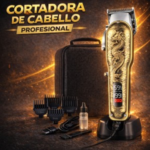 Cortadora de Cabello Profesional Metálica Recargable con Accesorios Venta por Mayoreo KS-2963