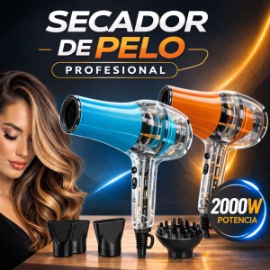 Secadora de Cabello Profesional 2000W con Accesorios Venta por Mayoreo KS-6585