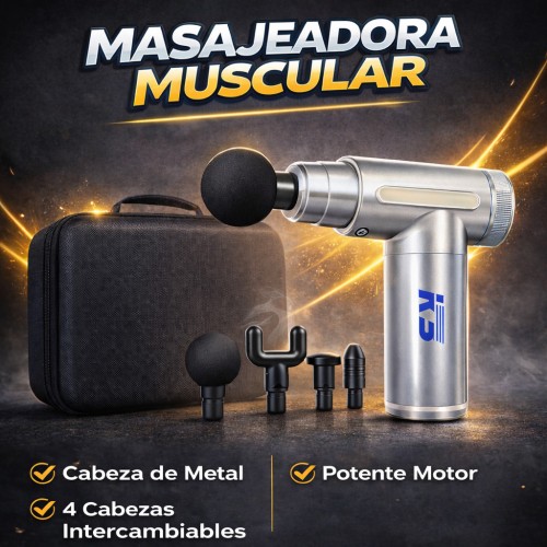 Pistola Masajeadora Muscular con Accesorios y Estuche Venta por Mayoreo KS-99