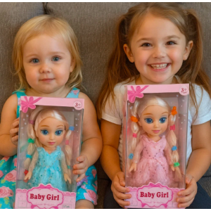 Muñeca Baby Girl con vestido y cabello largo para peinar, muñeca de juguete para niñas con accesorios, ideal para juego creativo y regalo infantil Venta al por mayor L56 
