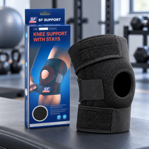 Rodillera ajustable ideal para ejercicio y actividad deportiva. Venta por mayoreo
