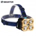 Linterna frontal de minero recargable USB de 4LED multiluz de emergencia LED-1406