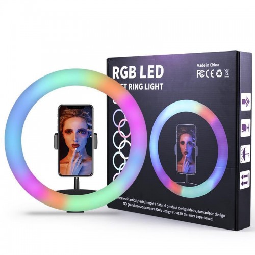 ARO DE LUZ RGB CON SOPORTE PARA CELULAR