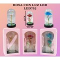 Flor De Rosa Eterna Con Luz Led 19.2*11CM LED752