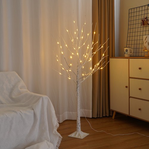 Árbol con luces led para decorar, de 120cm con 72led 8 Funciones